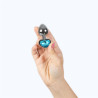 Plug Anal de Metal Corazon Azul Talla S